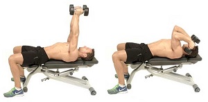 lying dumbbell triceps extension 5 0